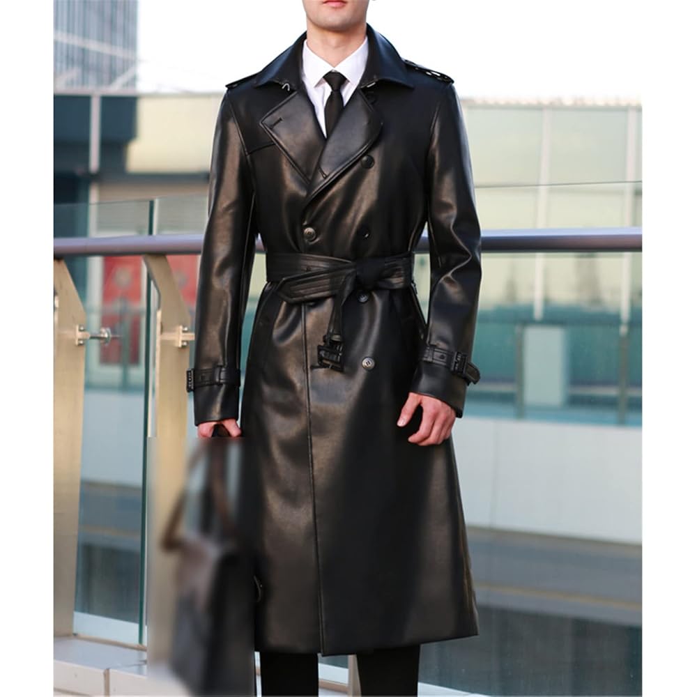 ジャケット・アウター LEATHER COMBINATION DOUBLE LAPEL COAT LEATHER COMBINATION DOUBLE LAPELED COAT - メルカリ